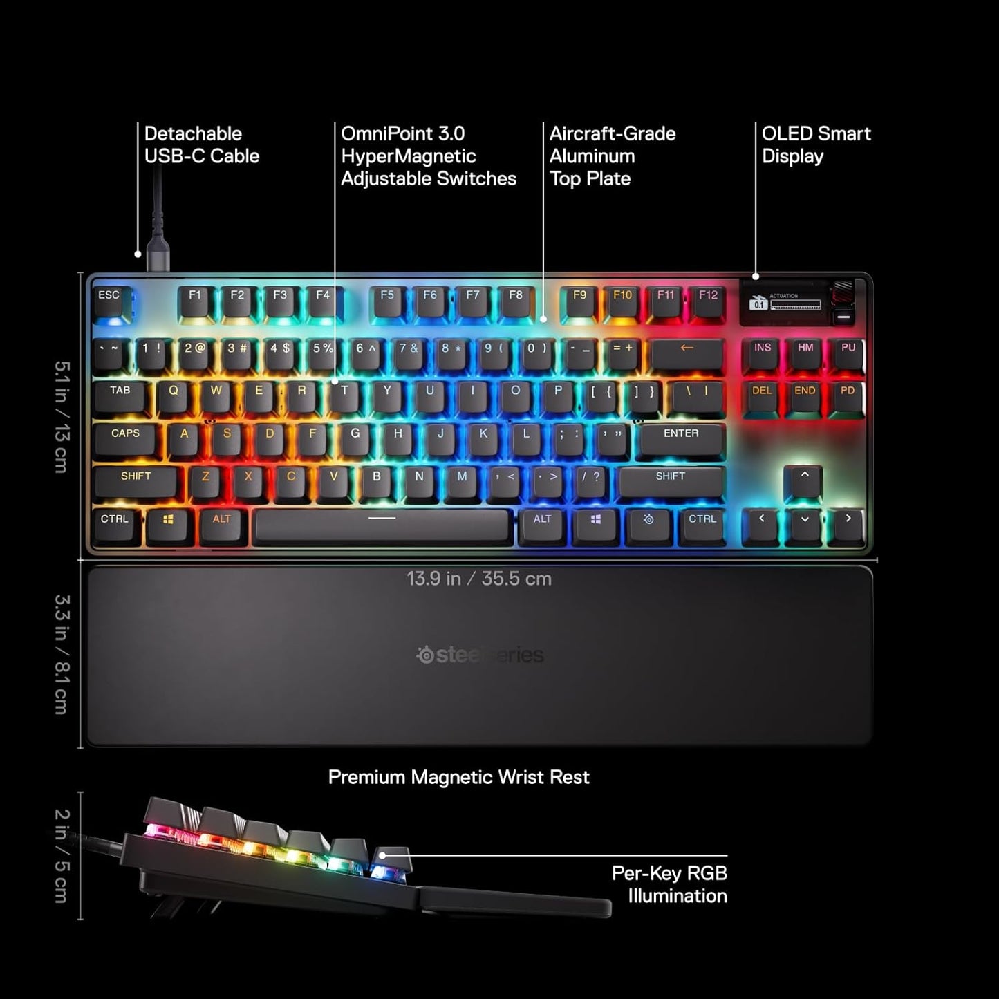 SteelSeries Apex Pro TKL Gen 3 HyperMagnetic Gaming Keyboard