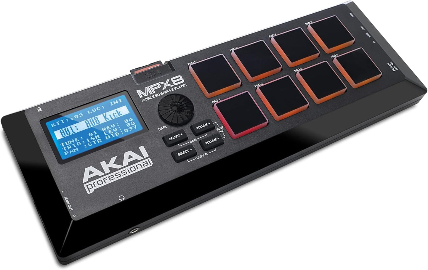 Akai MPX8 Portable Sample Pad Controller MIDI SD
