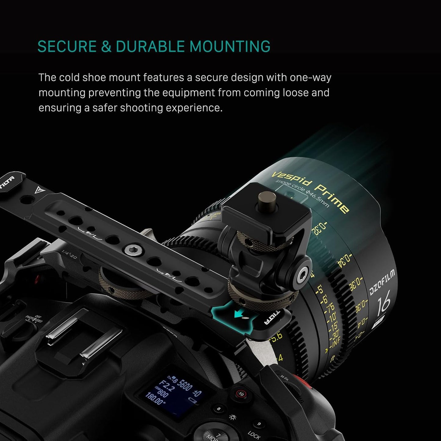 Tilta TA-CEB-B Cold Shoe Expanded Bracket Black Universal