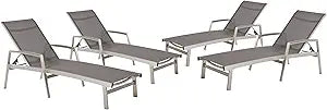 Misc Outdoor Aluminum Chaise Lounge Set of 4 — main product image