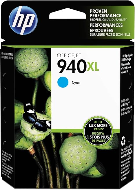 HP C4907AN 940XL Cyan Ink Cartridge — main product image