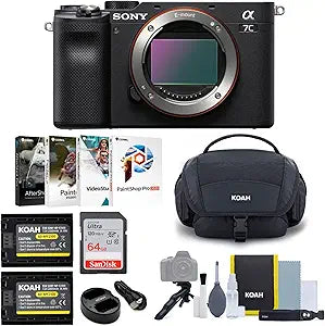 Sony Alpha 7C Compact Full-Frame Mirrorless Camera Bundle