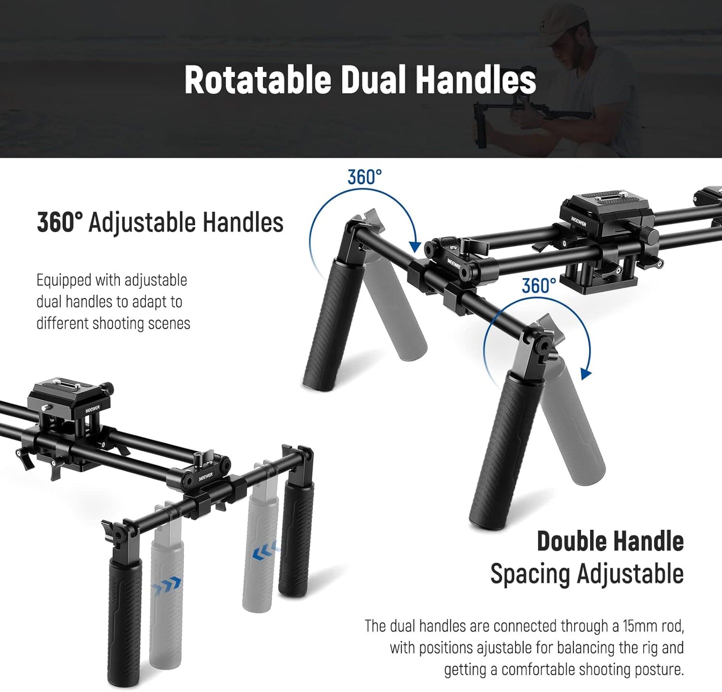 Neewer 10100580 Universal Camera Shoulder Mount Rig ST34