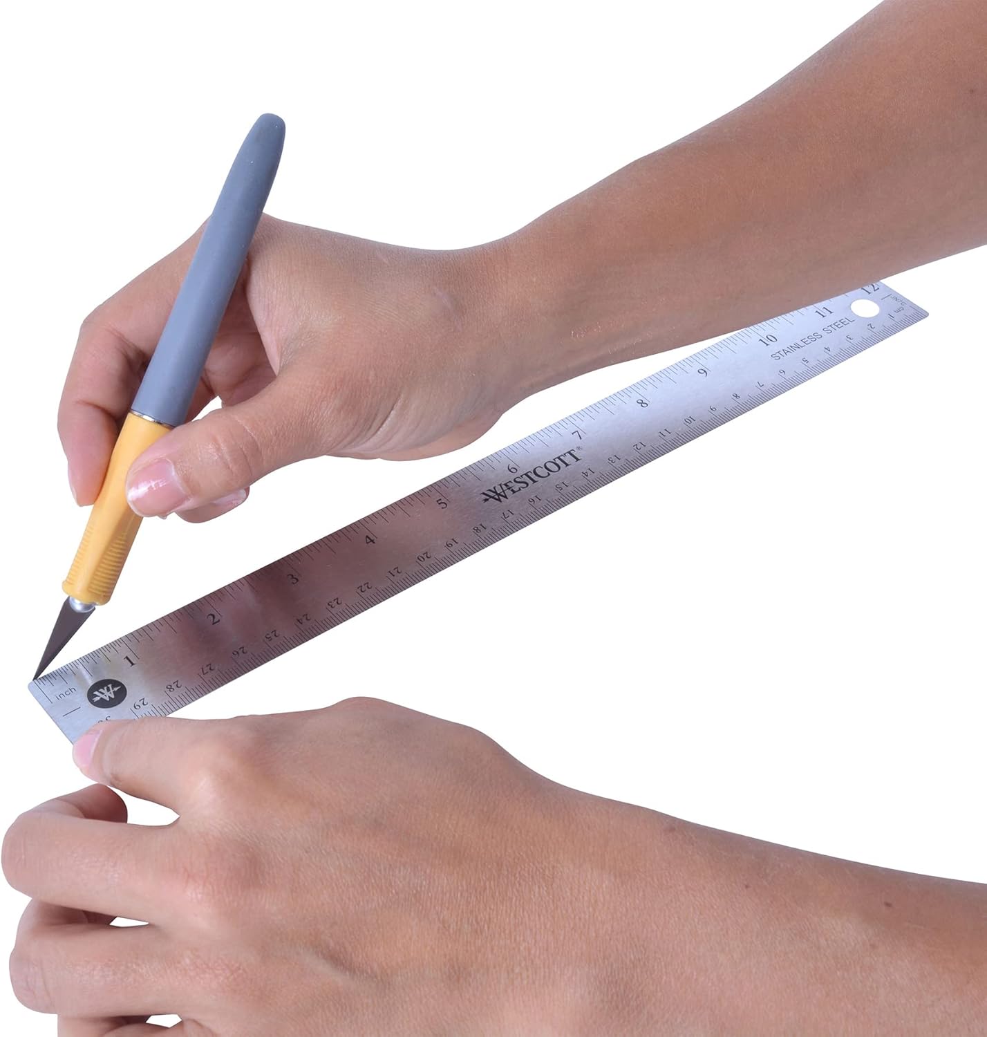 Westcott 10415 Stainless Steel Office Ruler 12-Inch