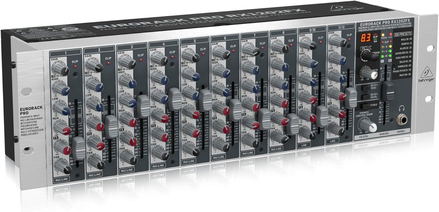 Behringer RX1202FX V2 Rack Mixer XENYX Preamps