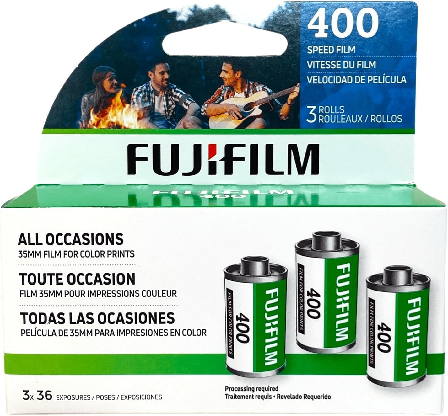 Fujifilm Fuji 400 Color Negative Film 35mm 3-Pack