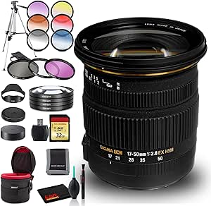 Sigma 583306 17-50mm f/2.8 Nikon Lens Bundle