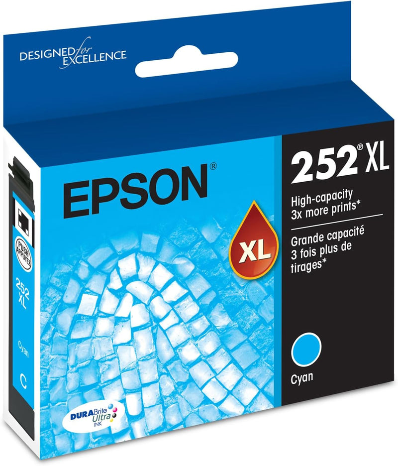 Epson 252XL220-S Cyan High Capacity Ink Cartridge — main product image