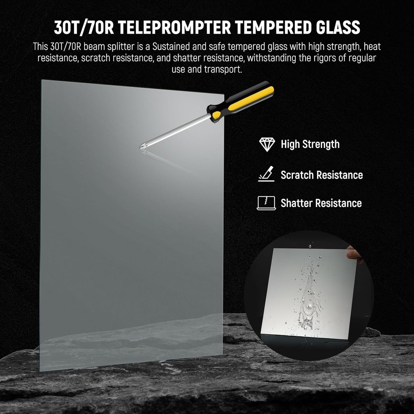 Neewer 33000084 14" Teleprompter Beam Splitter Glass