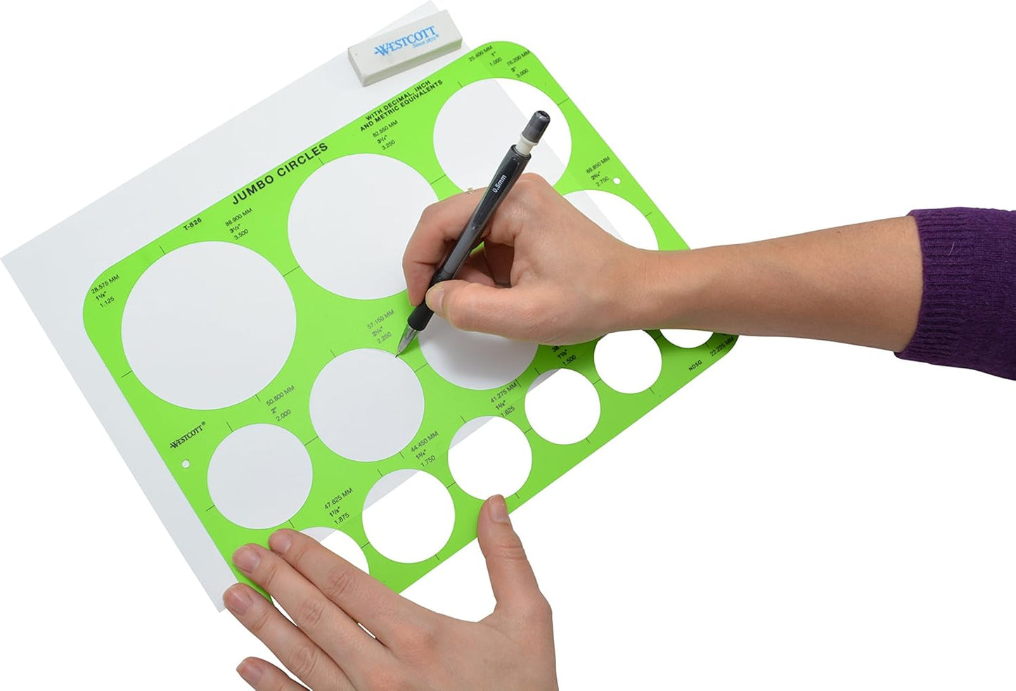 Westcott T-826 Jumbo Circles Template - Drawing Tool