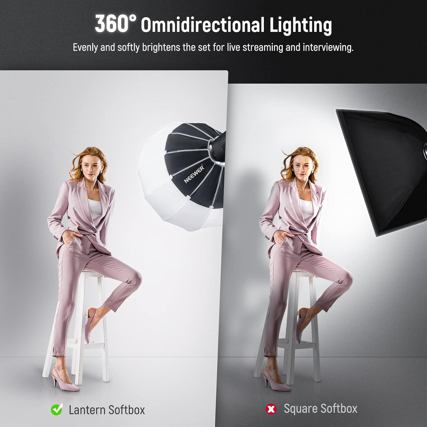 Neewer NS65L 26" Lantern Softbox Bowens Mount Diffuser