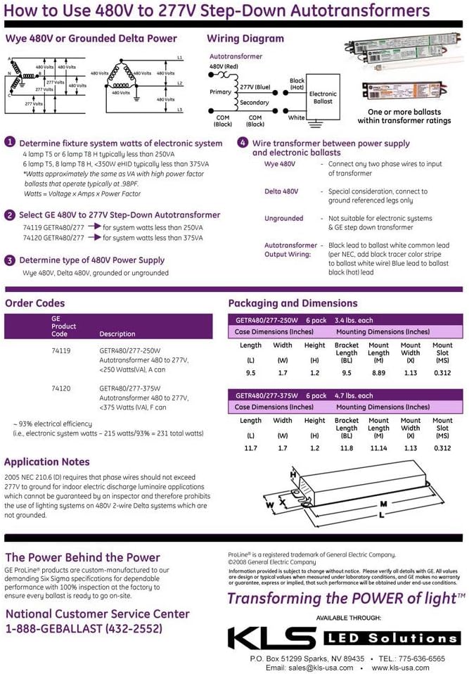 GE 74119 ProLine 250W Magnetic Fluorescent Ballast