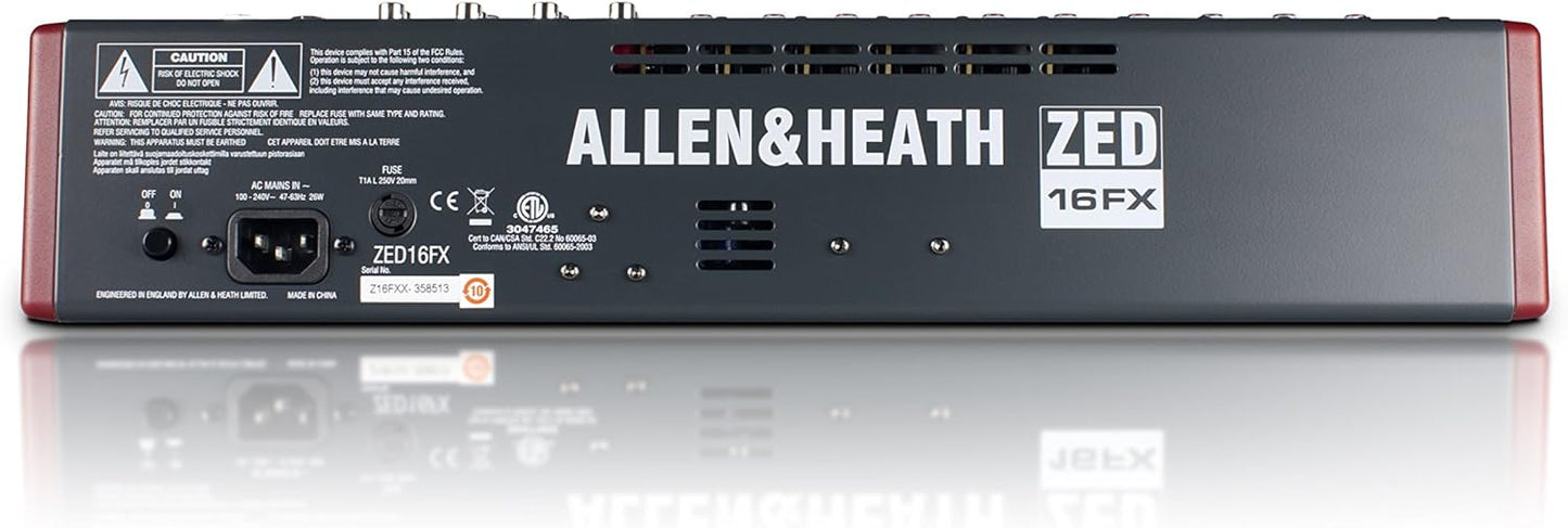 Allen & Heath AH-ZED16FX 16-Channel Mixer with USB & FX