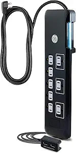 GE 34117 UltraPro 8-Outlet Surge Protector USB