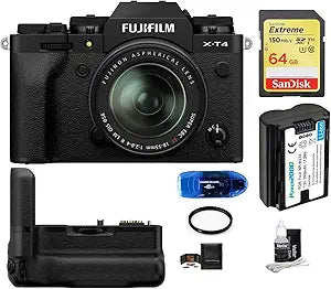 Fujifilm FUJIFILM X-T4 Mirrorless Camera with 18-55mm Lens - Bundle