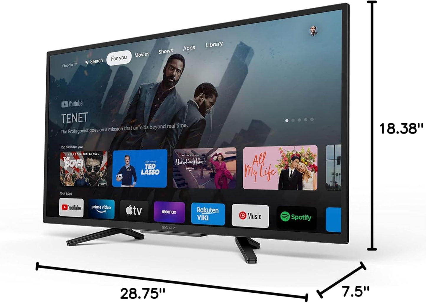 Sony KD32W830K 32" 720p HD LED Google TV