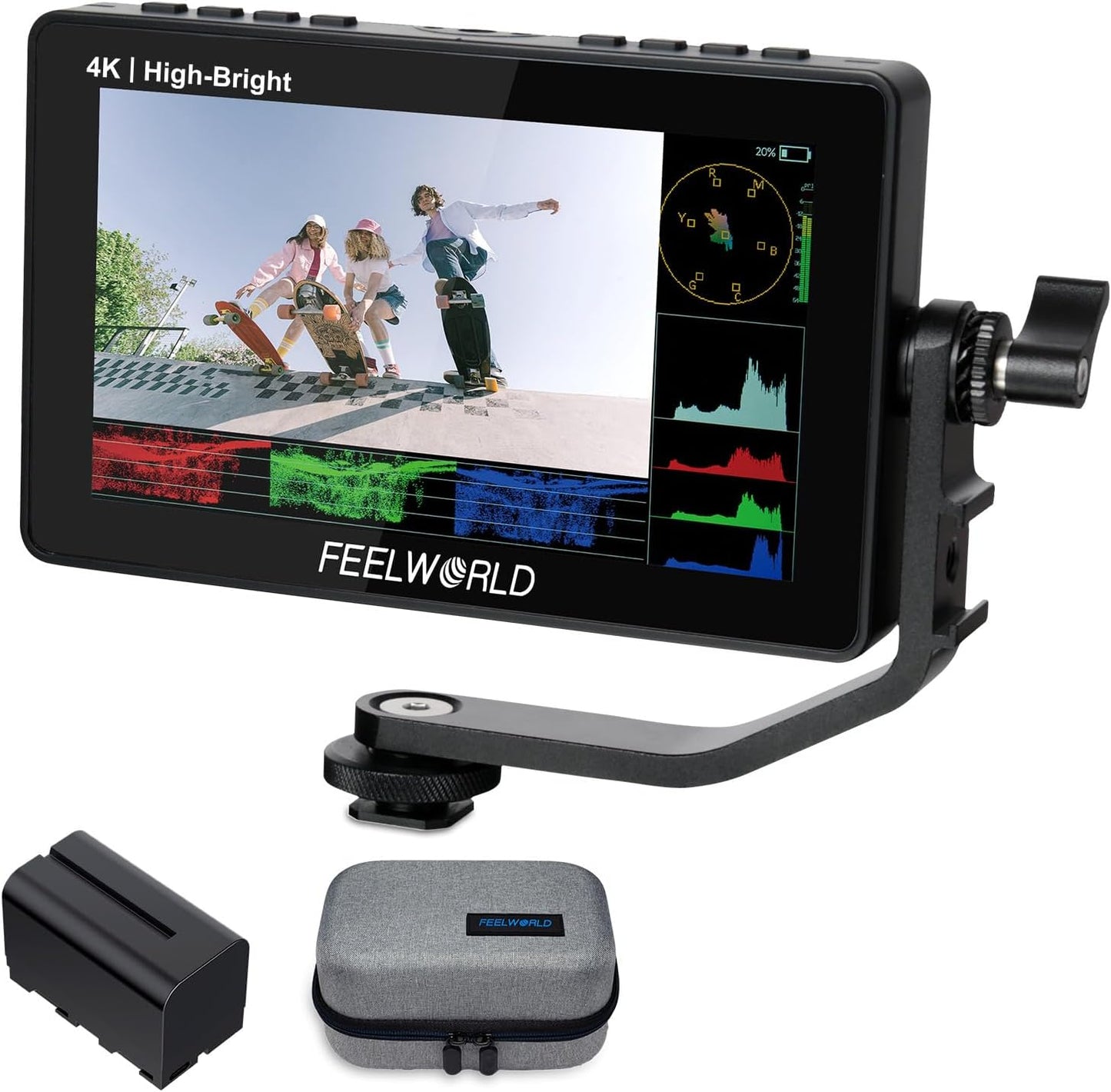 FEELWORLD F5 Prox 5.5" 1600nit Touchscreen Camera Monitor Bundle