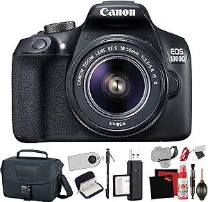 Canon EOS 1300D Rebel T6 DSLR Camera Bundle (Renewed)
