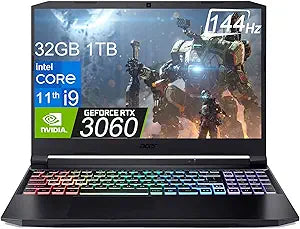 Acer Nitro 5 - 15.6" Gaming Laptop - i9, 32GB, 1TB SSD, RTX 3060
