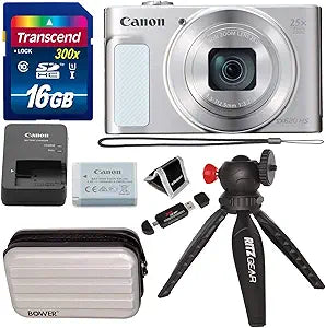Canon PowerShot SX620 Silver 25x Zoom Camera Bundle