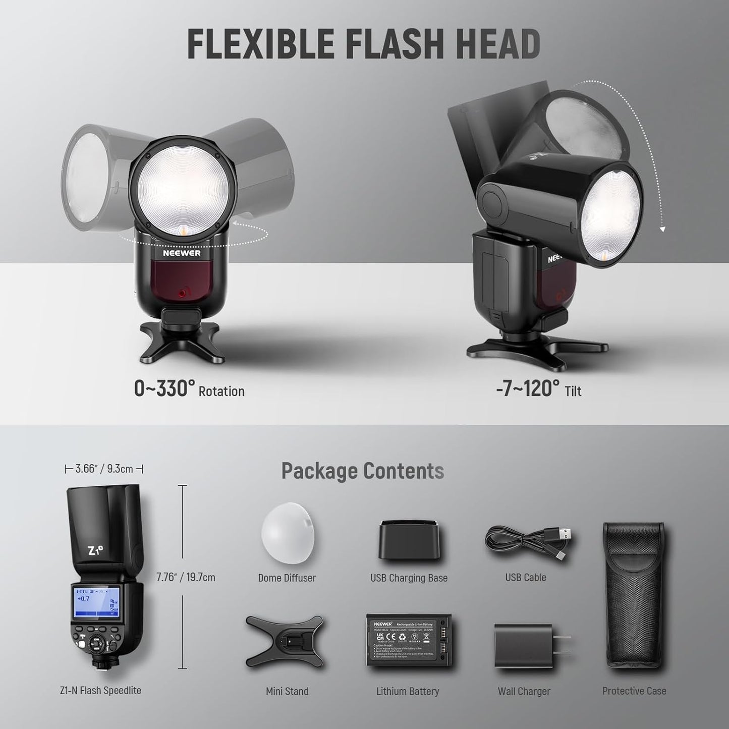 Neewer Z1-N TTL Round Head Flash Speedlite Nikon