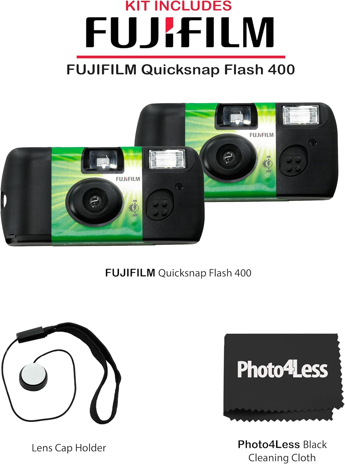 Fujifilm QuickSnap Flash 400 Disposable Camera 2-Pack