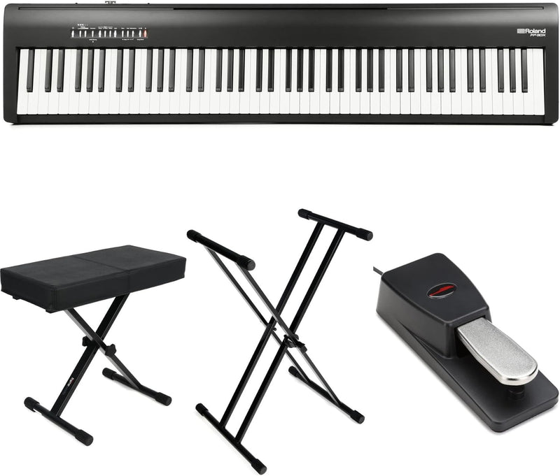 Roland FP-30X Digital Piano Essentials Bundle Black — main product image