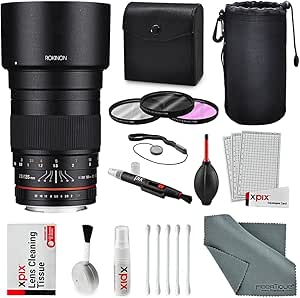 Rokinon 135mm f/2.0 Nikon Lens Bundle - Telephoto Prime