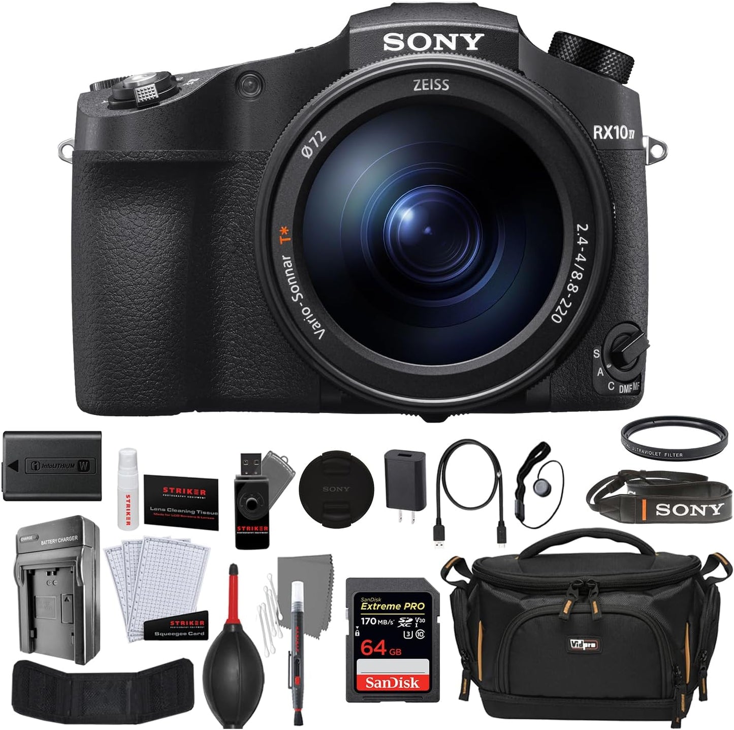Sony RX10 IV Cyber-Shot Camera Bundle with Accessories
