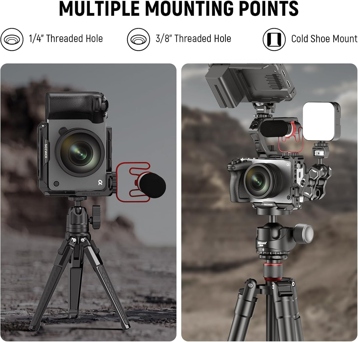 Neewer FX3 FX30 Half Cage Aluminum Video Rig CA046