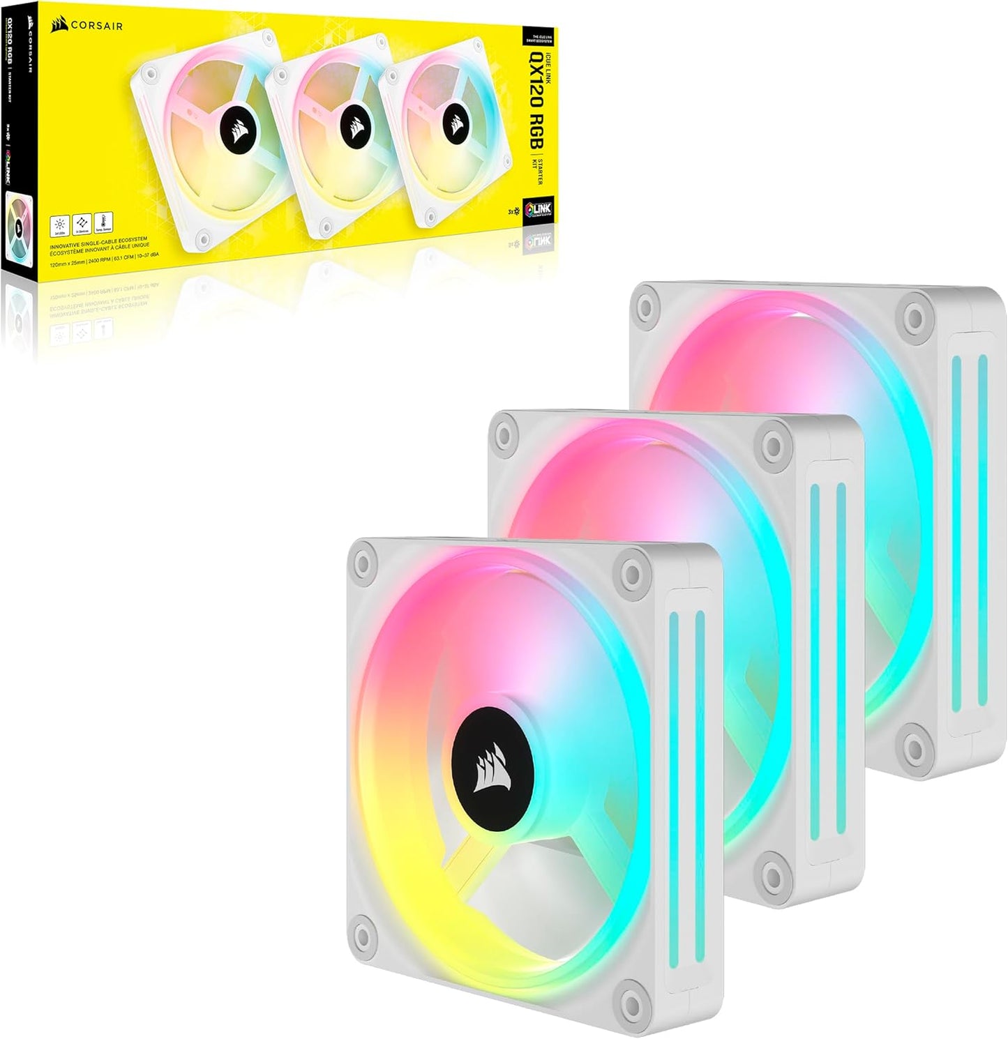 Corsair CO-9051006-WW iCUE LINK QX120 RGB Fan Starter Kit