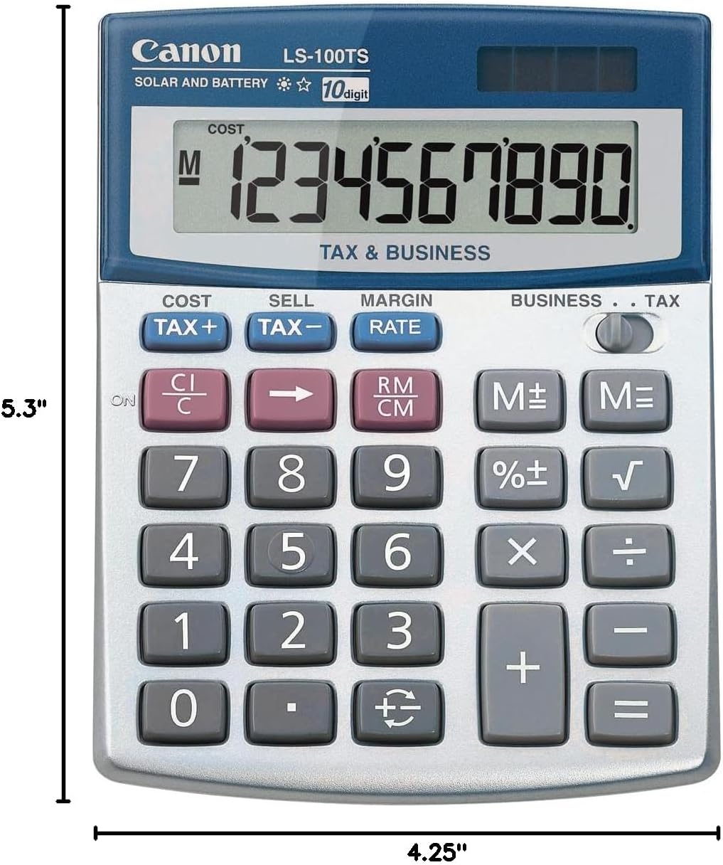 Canon LS-100TS 10-Digit Dual Power Calculator