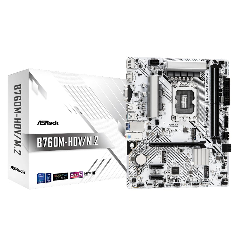 ASRock B760M-HDV/M.2 Intel DDR5 Micro ATX Motherboard — main product image