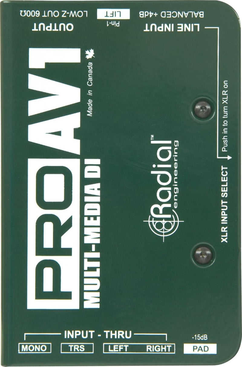 Radial Engineering R8001112 Pro AV1 Direct Box Audio — main product image