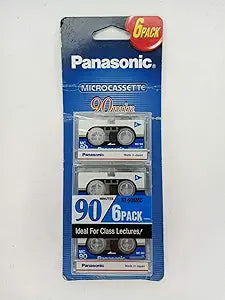 Panasonic RT-906MCT Microcassette Tapes 90 Minute 6-Pack