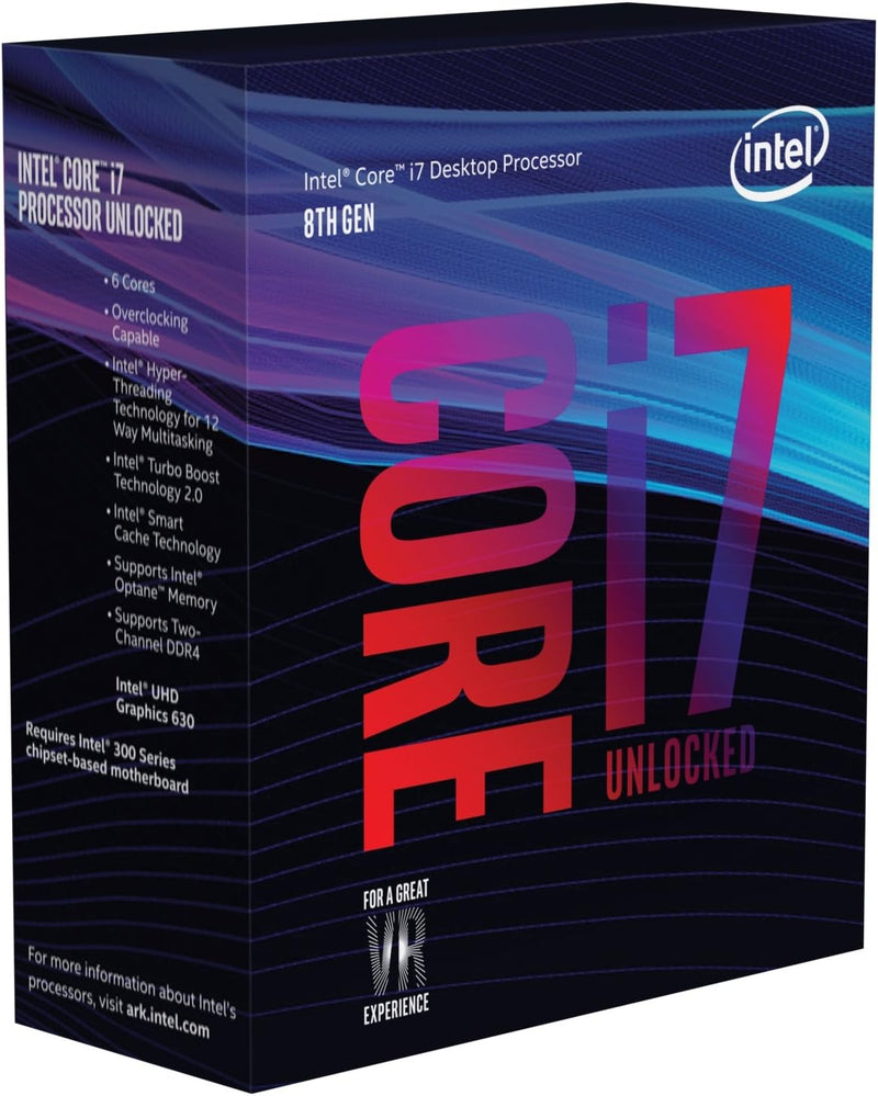 Intel BX80684I78700K Core i7-8700K Unlocked Processor — main product image