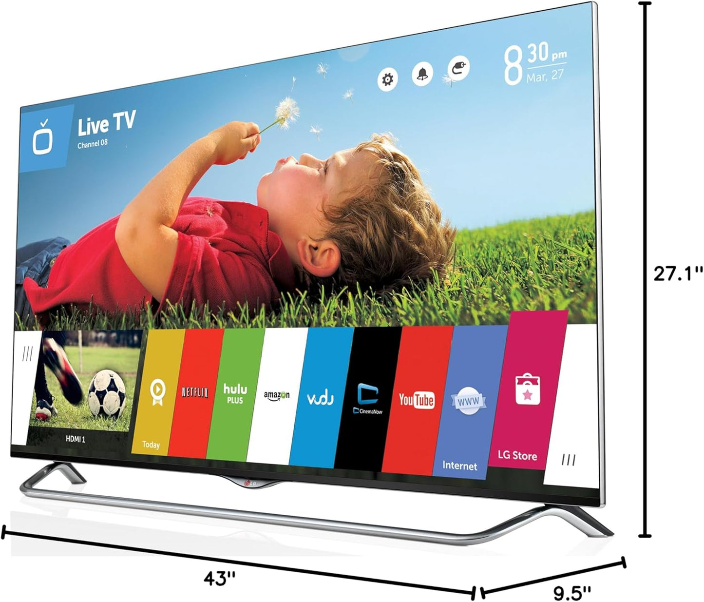 LG 49UB8500 49-Inch 4K Ultra HD 120Hz 3D Smart LED TV