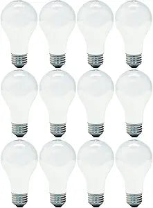 GE 63005 Halogen Soft White Light Bulbs 12-Pack