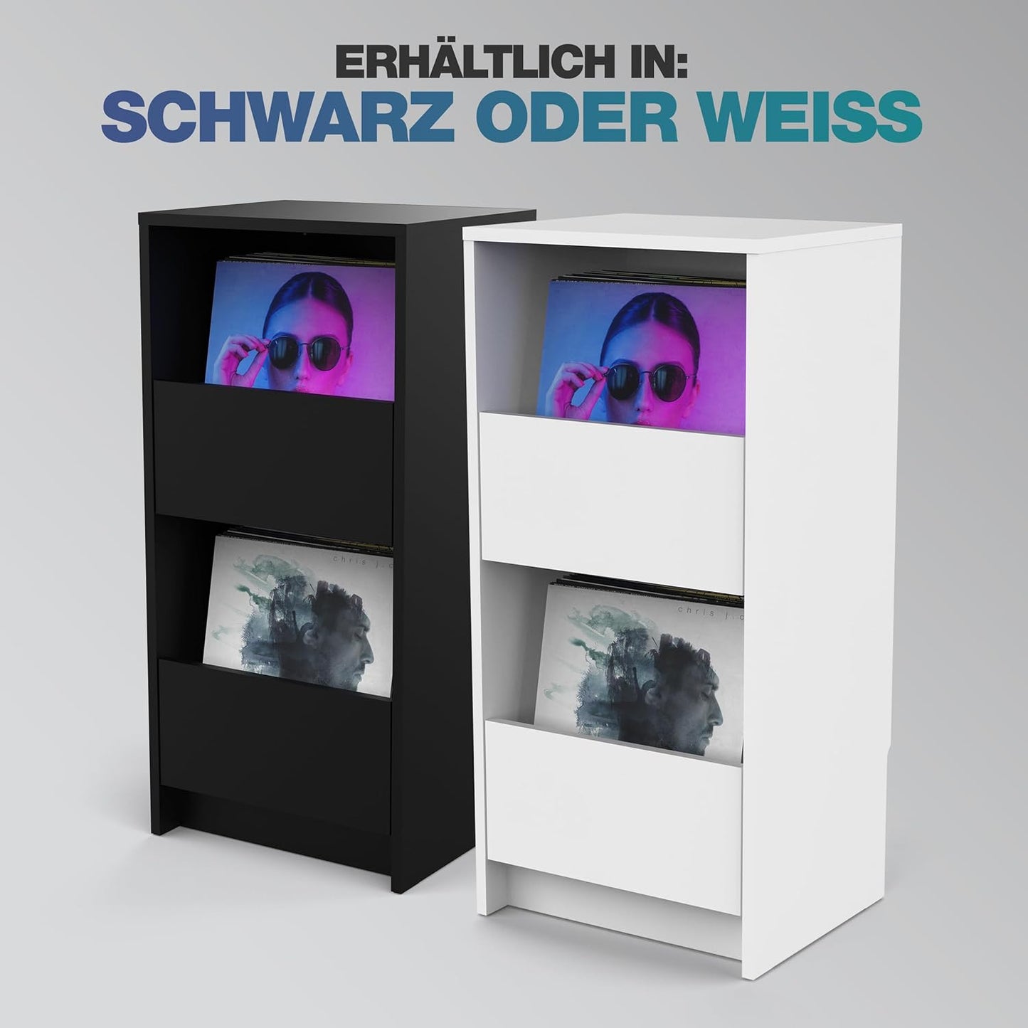 Glorious 247178 Vinyl Vault Record Collection Storage Cabinet