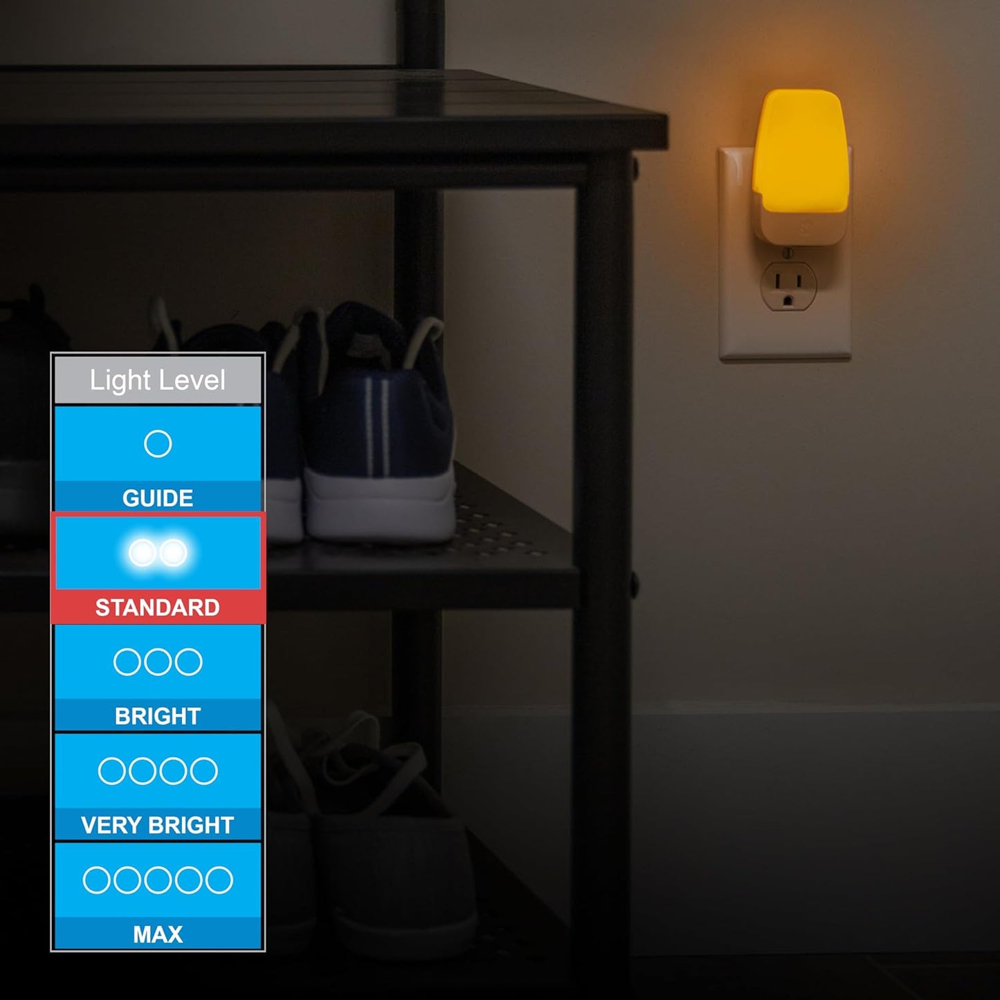 GE 76135 Amber LED Dusk-to-Dawn Night Light 2-Pack