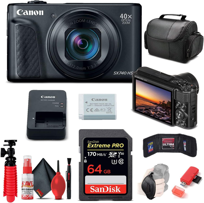 Canon 2955C001 PowerShot SX740 HS Digital Camera Bundle — main product image