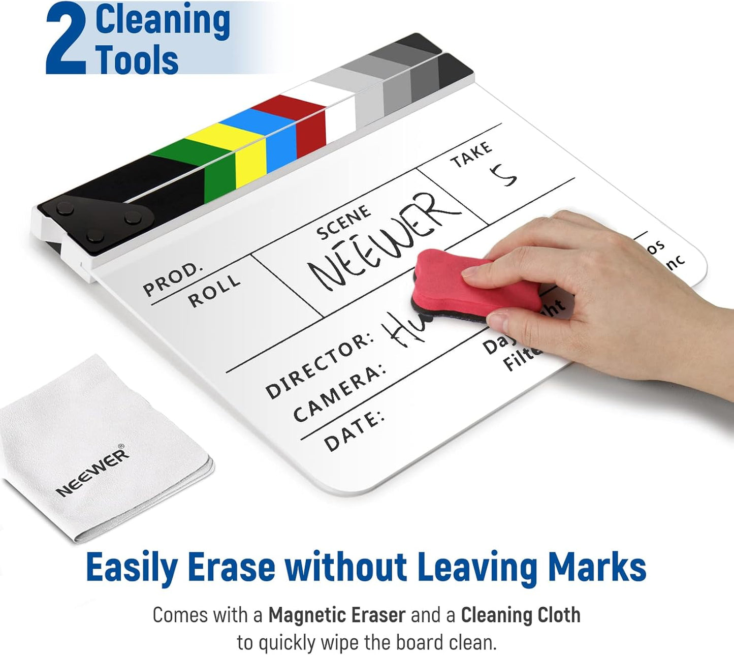 Neewer 10083458@@##1 Acrylic Film Director's Clapper Board