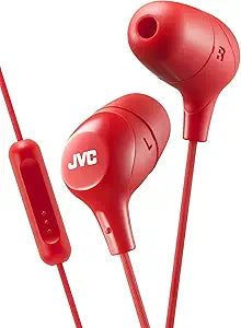 JVC HAFX38MR Marshmallow Memory Foam Earbuds Red