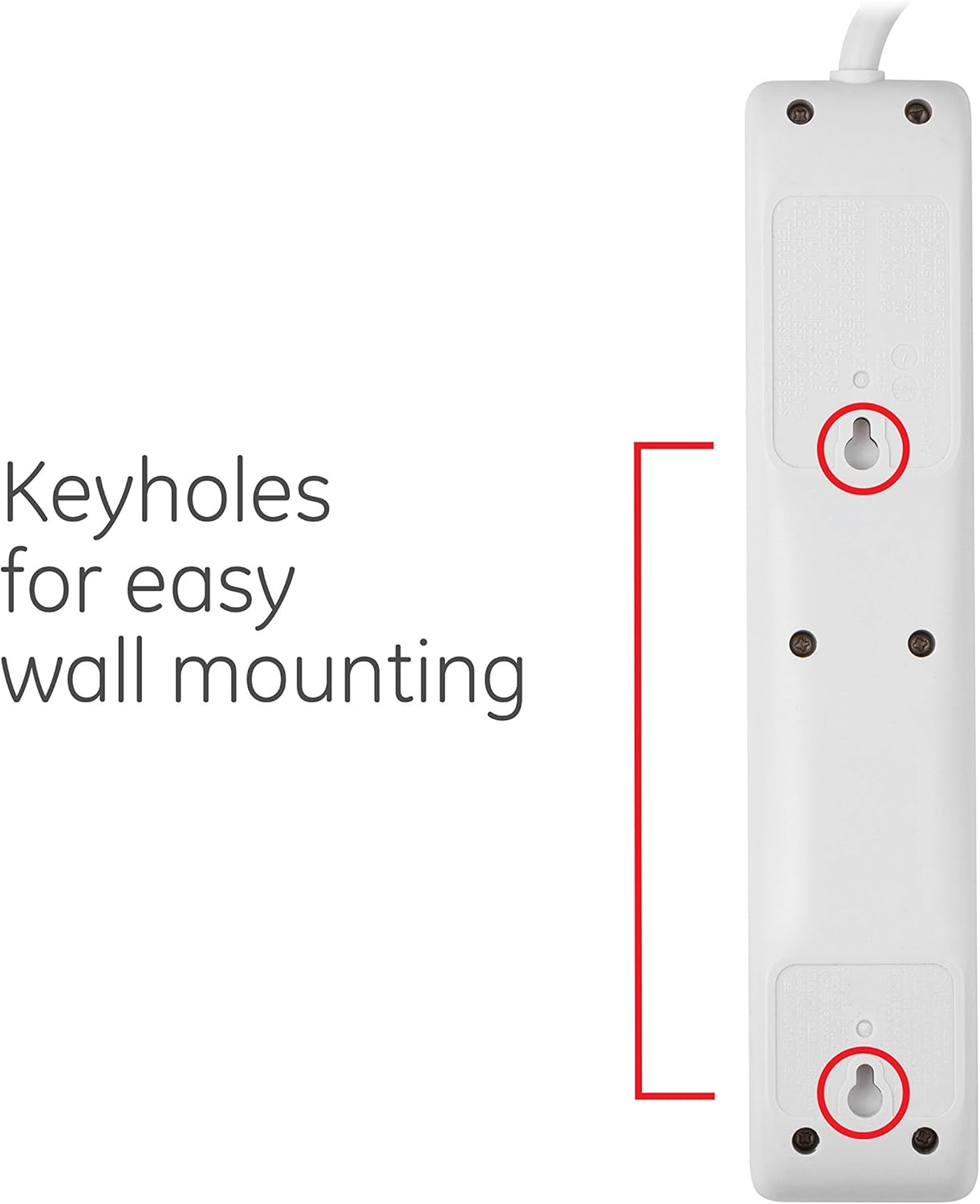 GE 54634 6-Outlet Surge Protector Power Strip 2-Pack