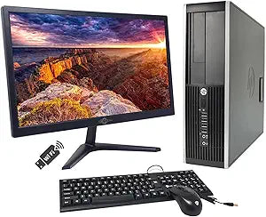 HP Compaq Pro 6300 i5 Renewed Desktop - 512GB SSD, 20" Monitor