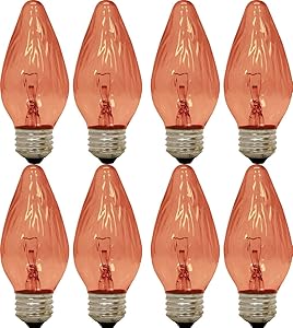 GE 75339 25-Watt Decorative Amber Light Bulbs 8-Pack