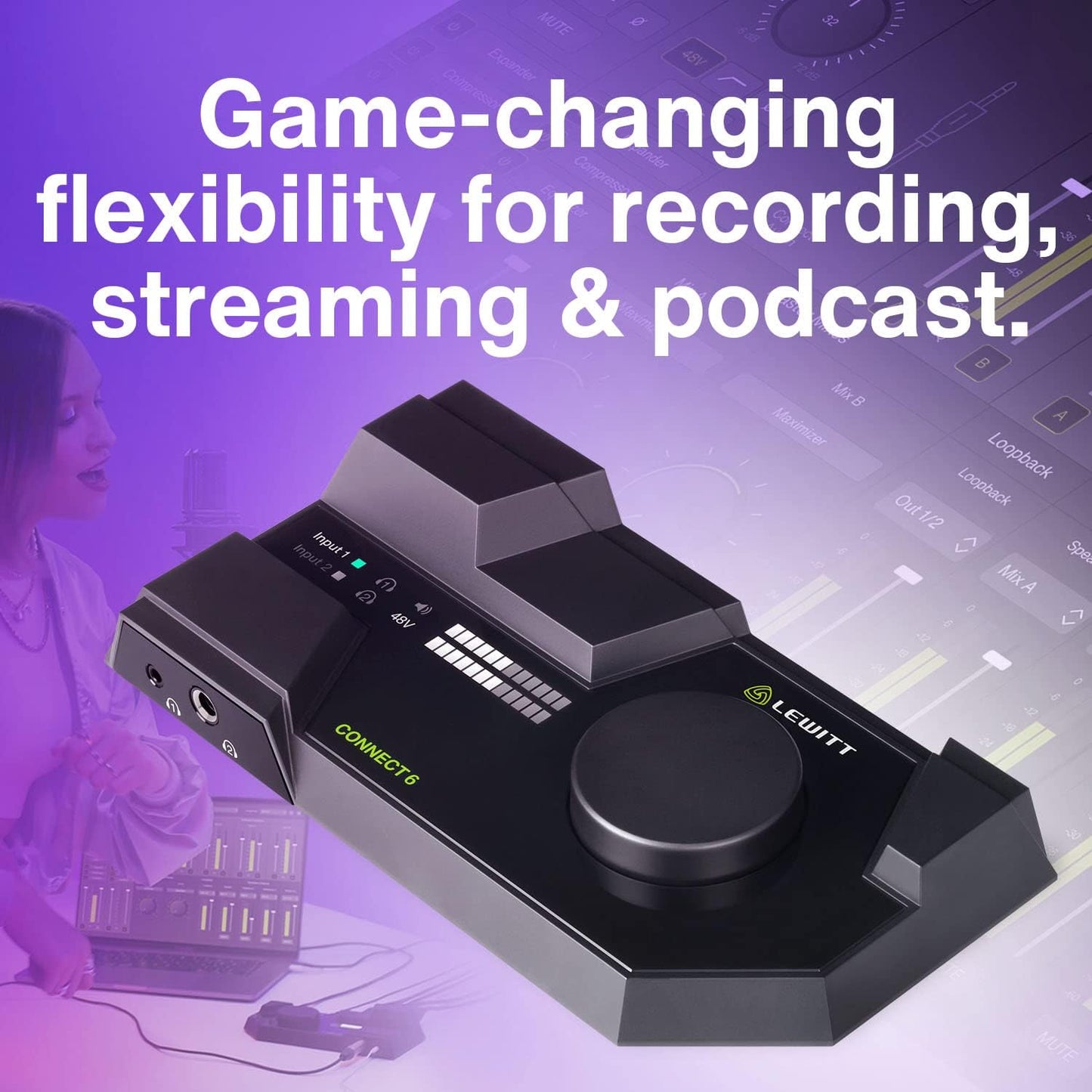 Lewitt Connect 6 USB-C Audio Interface - Recording & Streaming