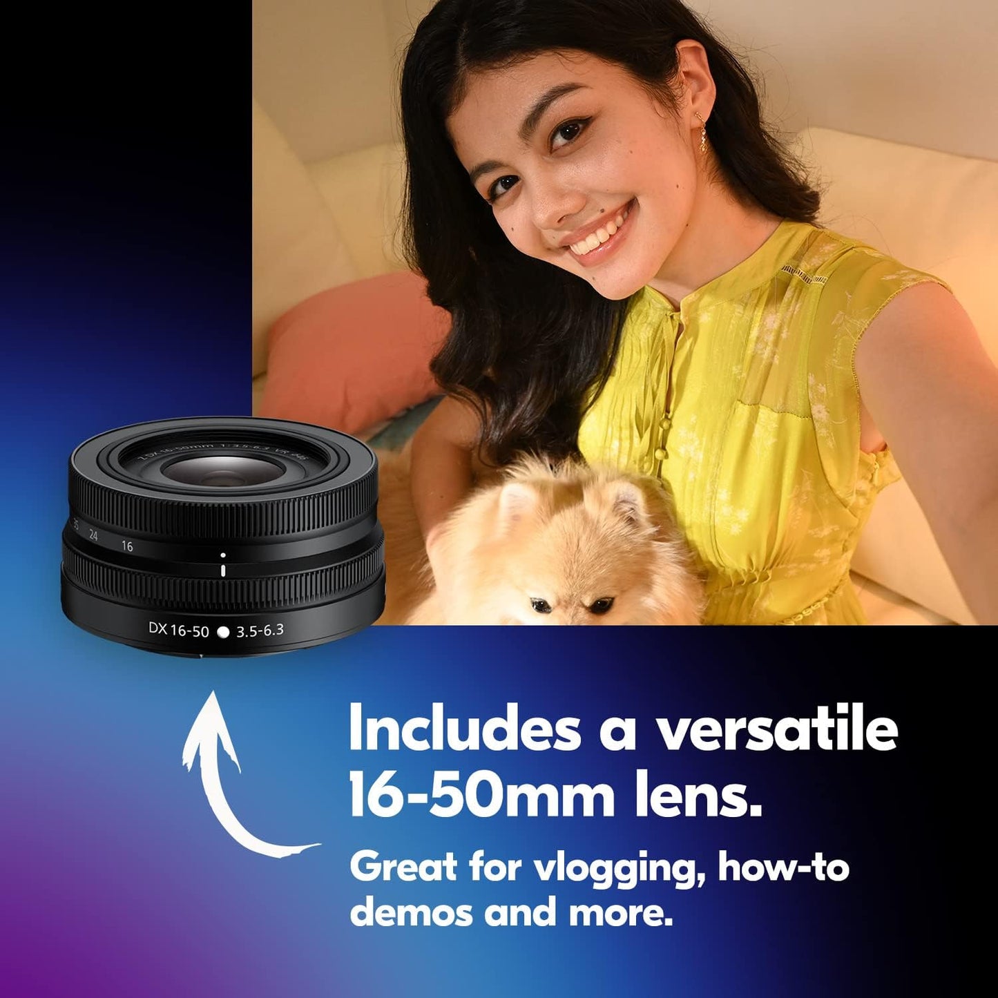 Nikon 1749 Z 30 Mirrorless Camera 16-50mm Lens Vlogging