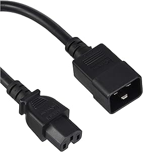 Monoprice 140063 3-Prong Power Cord IEC 60320 C20 to C15