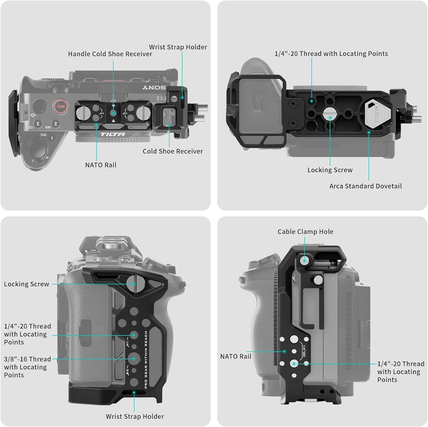 Tilta TA-T16-A-B Camera Cage Basic Kit FX3/FX30 V2 Black